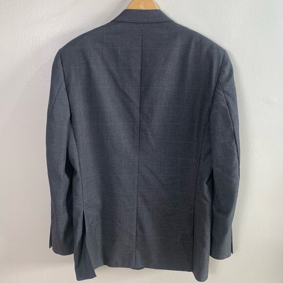 Jos. A. Bank Size 40L Men's Tailored Fit Sport Coat Blazer Jacket Gray Plaid - Picture 4 of 13